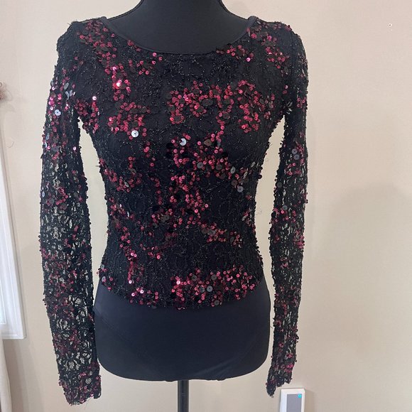 Stunning Pink Sequin one piece dance costume Leotard - Picture 4 of 6